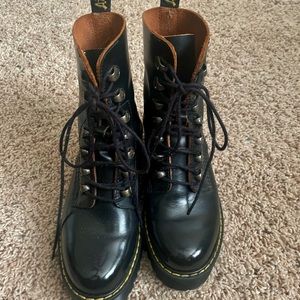 Doc Martens Leona Combat Boots.